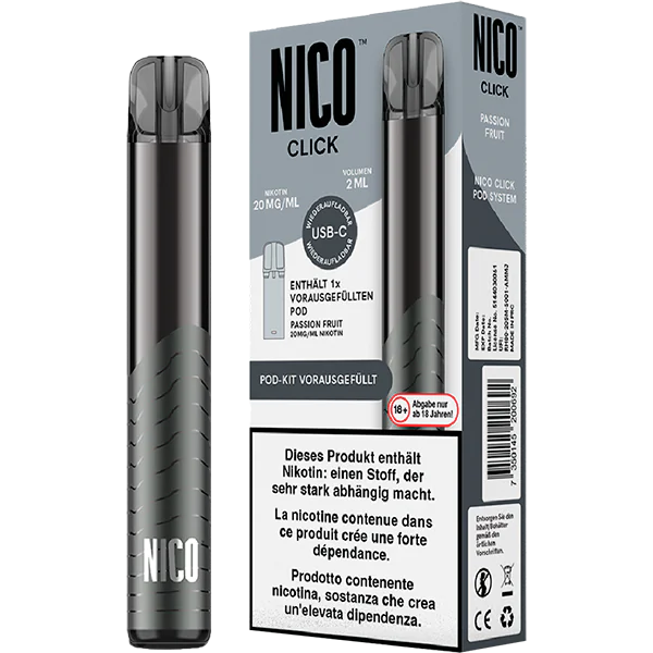NICO CLICK Black System + 1x Passion Fruit Pod 20 mg