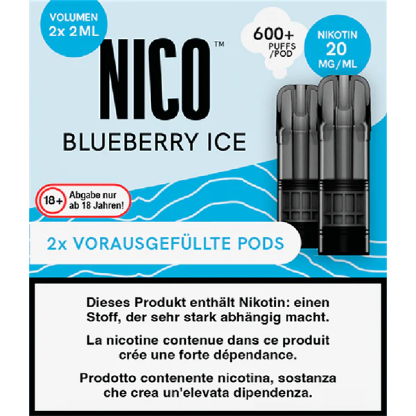 NICO Blueberry Ice Pods 2 x 20 mg
