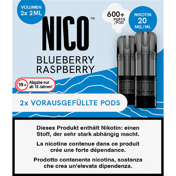 NICO Blueberry Raspberry Pods 2 x 20 mg