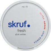 Skruf Fresh No. 15 Power Mint Ultra Strong Slim White